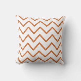 Modern Oranje Chevron Patroon Kussen
