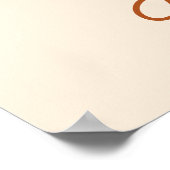 Modern Oranje Cowgirl Hoefijzer Vrijgezellenfeest Poster (Hoek)