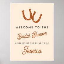 Modern Oranje Cowgirl Hoefijzer Vrijgezellenfeest