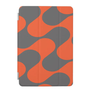 Modern Oranje en grijs Abstract geometrisch patroo iPad Mini Cover
