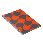 Modern Oranje en grijs Abstract geometrisch patroo Notitieboek (Rechterzijde)