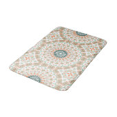 Modern Oranje en Groen Mandala Patroon Badmat (Gekanteld)