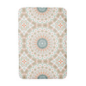 Modern Oranje en Groen Mandala Patroon Badmat (Voorkant Verticaal)