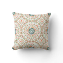 Modern Oranje en Groen Mandala Patroon