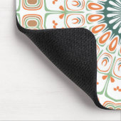 Modern Oranje en Groen Mandala Patroon Muismat (Hoek)