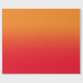 Modern Oranje en Rode Ombre Cadeaupapier (Vlak)