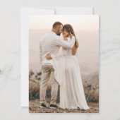 Modern Oranje Floral Photo Wedding Reception Kaart (Achterkant)