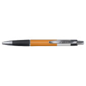 Modern Oranje Geel Kleur Geblokkeerd Monogram Pen (Achterkant)