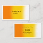 Modern Oranje geel wit, tweeslachtig Visitekaartje (Voorkant / Achterkant)