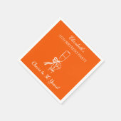 Modern Oranje gejuich voor 30 jaar verjaardag serv Servet (Hoek)