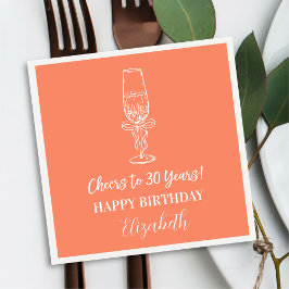 Modern Oranje gejuich voor 30 jaar verjaardag serv Servet