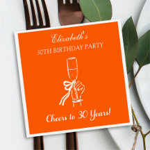 Modern Oranje gejuich voor 30 jaar verjaardag serv