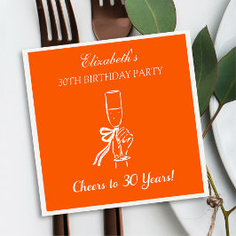 Modern Oranje gejuich voor 30 jaar verjaardag serv Servet