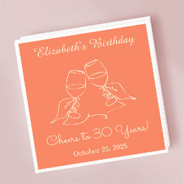 Modern Oranje gejuich voor 30 jaar verjaardag serv Servet