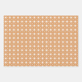 Modern oranje geometrisch patroon inpakpapier vel (Voorkant)