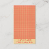 Modern Oranje geruit patroon QR-code Visitekaartje (Voorkant)