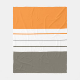 Modern Oranje grijs najaar Fleece Deken