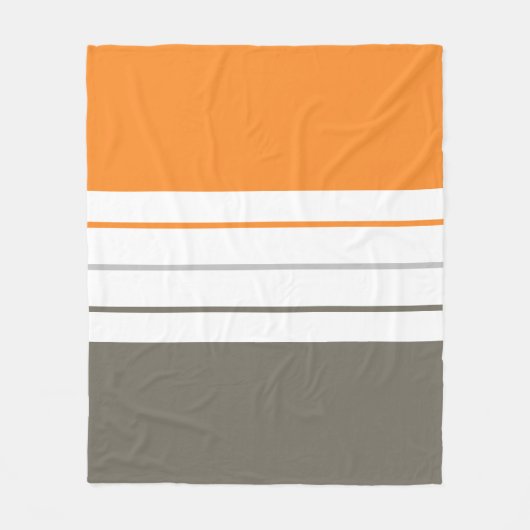Modern Oranje grijs najaar Fleece Deken (Voorkant)