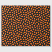  modern Oranje Halloween Ghost Cadeaupapier (Vlak)
