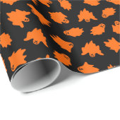  modern Oranje Halloween Ghost Cadeaupapier (Rol Hoek)