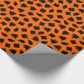 modern Oranje Halloween Ghost Cadeaupapier (Hoek)