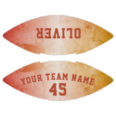 Modern Oranje Metallic Player Team Name Number American Football (Panelen)