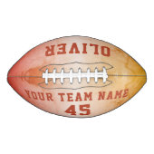 Modern Oranje Metallic Player Team Name Number American Football (Voorkant)