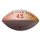 Modern Oranje Metallic Player Team Name Number American Football (Gedraaid 270)