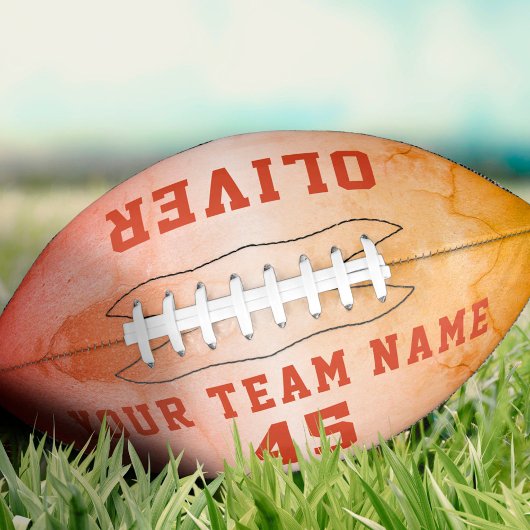 Modern Oranje Metallic Player Team Name Number American Football