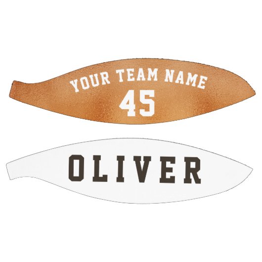 Modern Oranje Metallic Team Name Number Basketbal (Panelen)