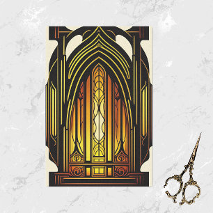 Modern Oranje Nieuw Nieuw Glas in lood Tissuepapier