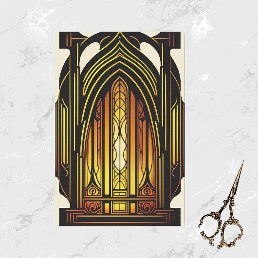 Modern Oranje Nieuw Nieuw Glas in lood Tissuepapier