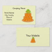 Modern Oranje ontwerp van de wenkvangmuts Visitekaartje (Voorkant / Achterkant)