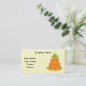 Modern Oranje ontwerp van de wenkvangmuts Visitekaartje (Staand voorkant)