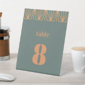 Modern Oranje ontwerpweddenschapsnummer Reclamebord Met Voetstuk (Insitu)