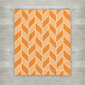 Modern Oranje Peach Herringbone Chevron Pattern Fleece Deken