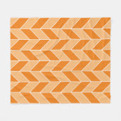 Modern Oranje Peach Herringbone Chevron Pattern Fleece Deken (Voorkant (Horizontaal))