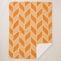 Modern Oranje Perzik Visgraat Chevron Patroon
