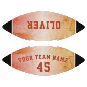 Modern Oranje Player Name Number Team American Football (Panelen)