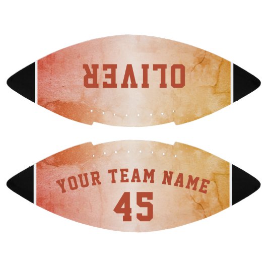 Modern Oranje Player Name Number Team American Football (Panelen)