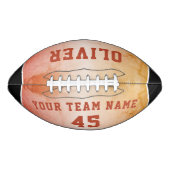 Modern Oranje Player Name Number Team American Football (Voorkant)