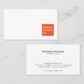 MODERN ORANJE PLEIN Professioneel Visitekaartje (Voorkant / Achterkant)