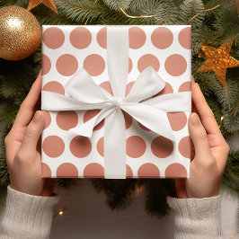 Modern Oranje poka Dots kerst Cadeaupapier