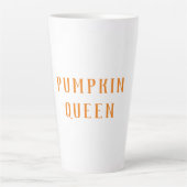 Modern Oranje pomkin Queen Best Gift Latte Mok (Voorkant)
