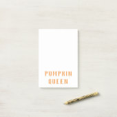 Modern Oranje pomkin Queen Best Gift Post-it® Notes (Op bureau)