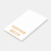 Modern Oranje pomkin Queen Best Gift Post-it® Notes (Schuin)