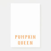 Modern Oranje pomkin Queen Best Gift Post-it® Notes (Voorkant)