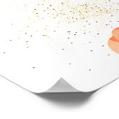 Modern Oranje pompoen Baby shower welkomstbord Poster (Hoek)