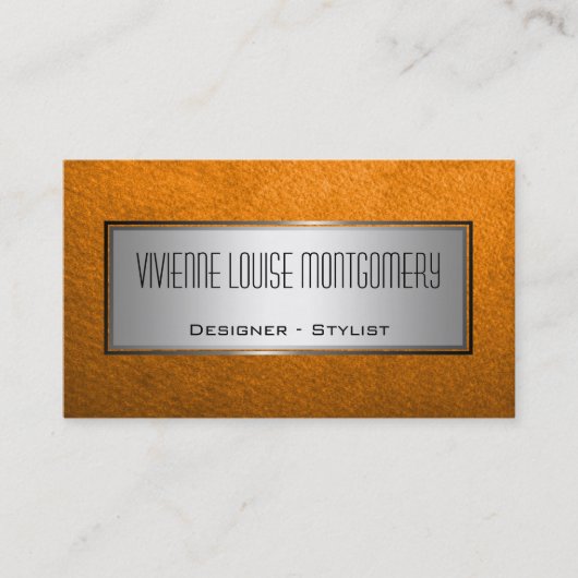 Modern Oranje Professional Designer Visitekaartje (Voorkant)