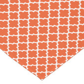 Modern Oranje Quatrefoil geometrisch patroon Korte Tafelloper (Hoek)